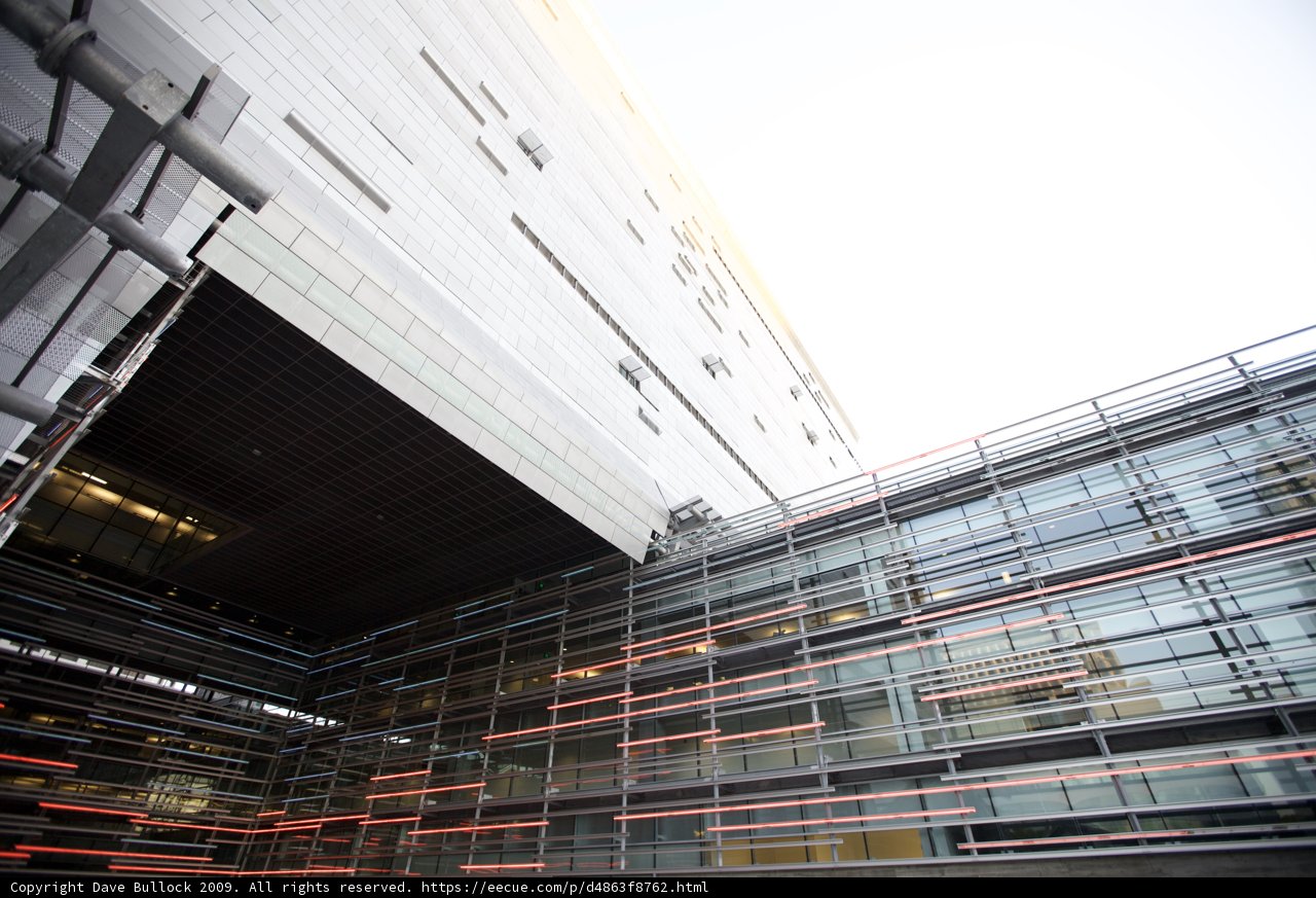 Urban Office Building with a Striking Glass Wall