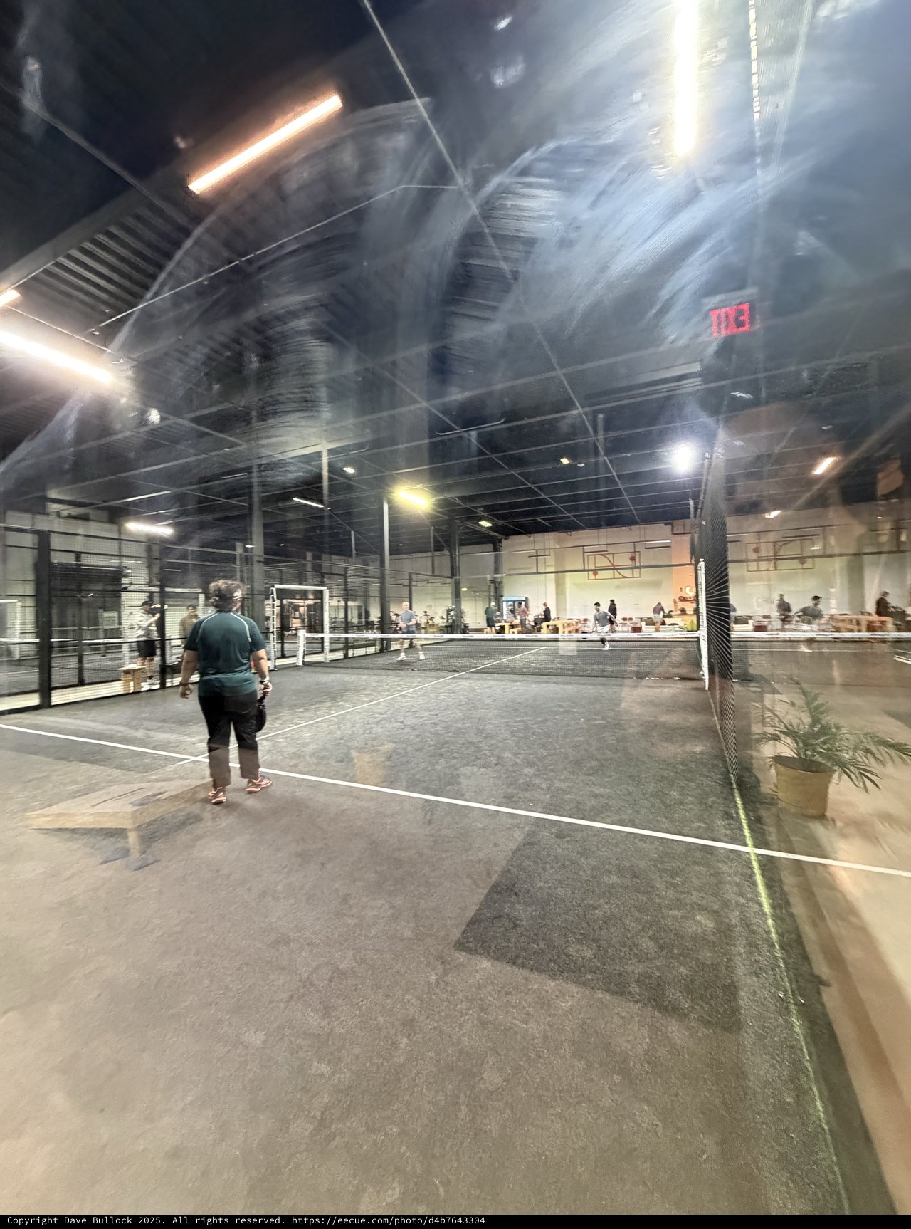 Indoor Padel Tennis Court with Glass Walls and Modern Design