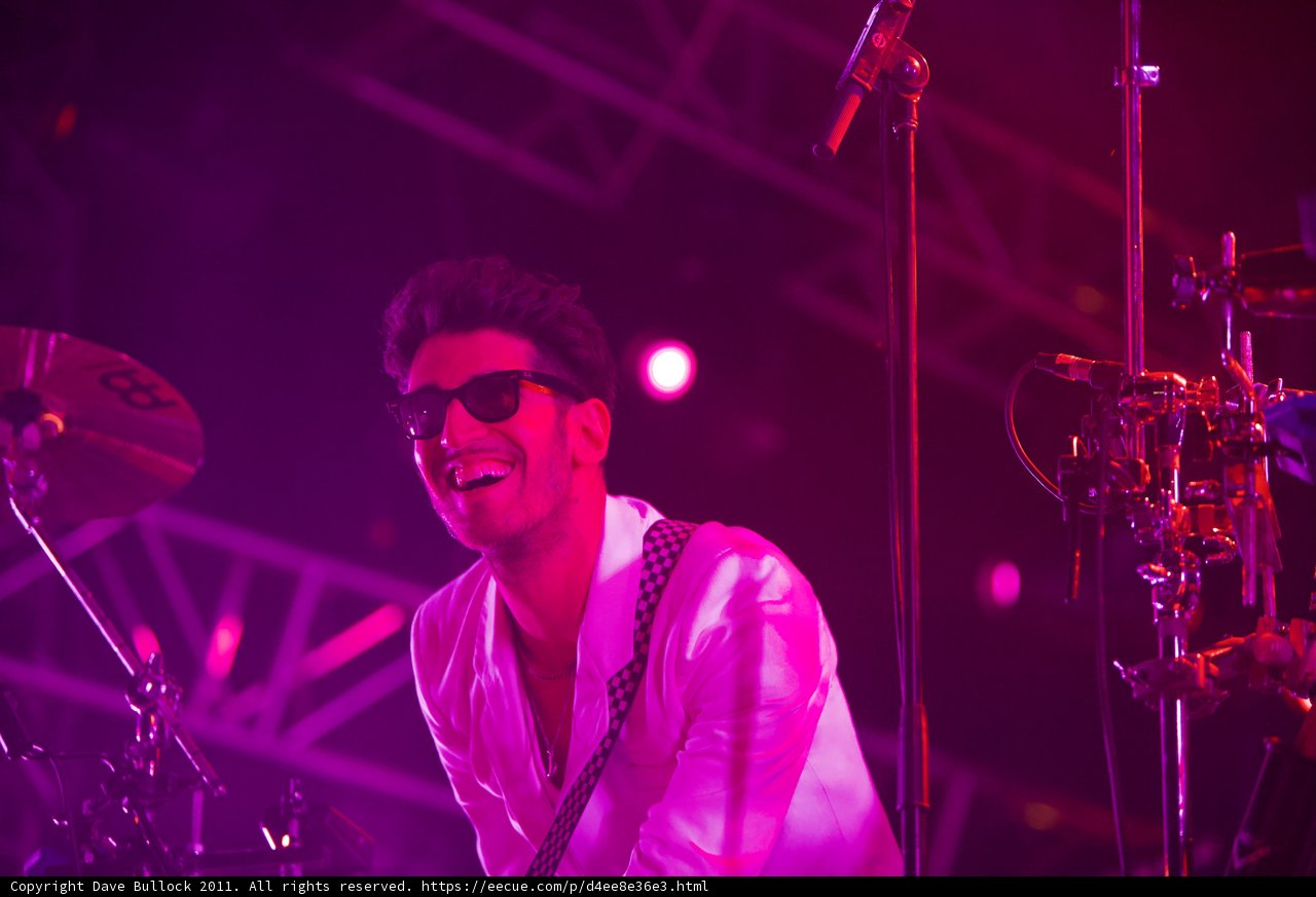 Smiling Musician in Sunglasses at Coachella