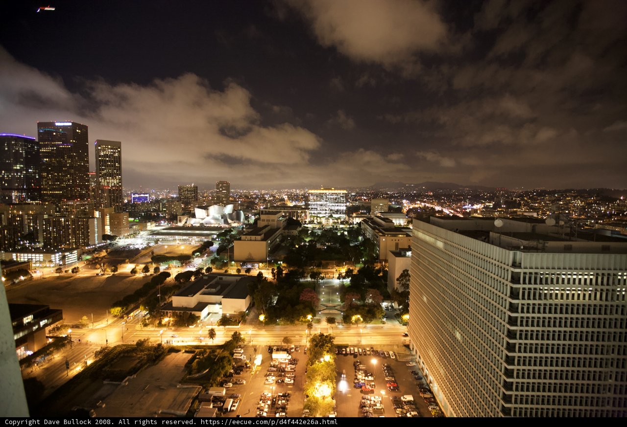 City Nightscape at an Intersection