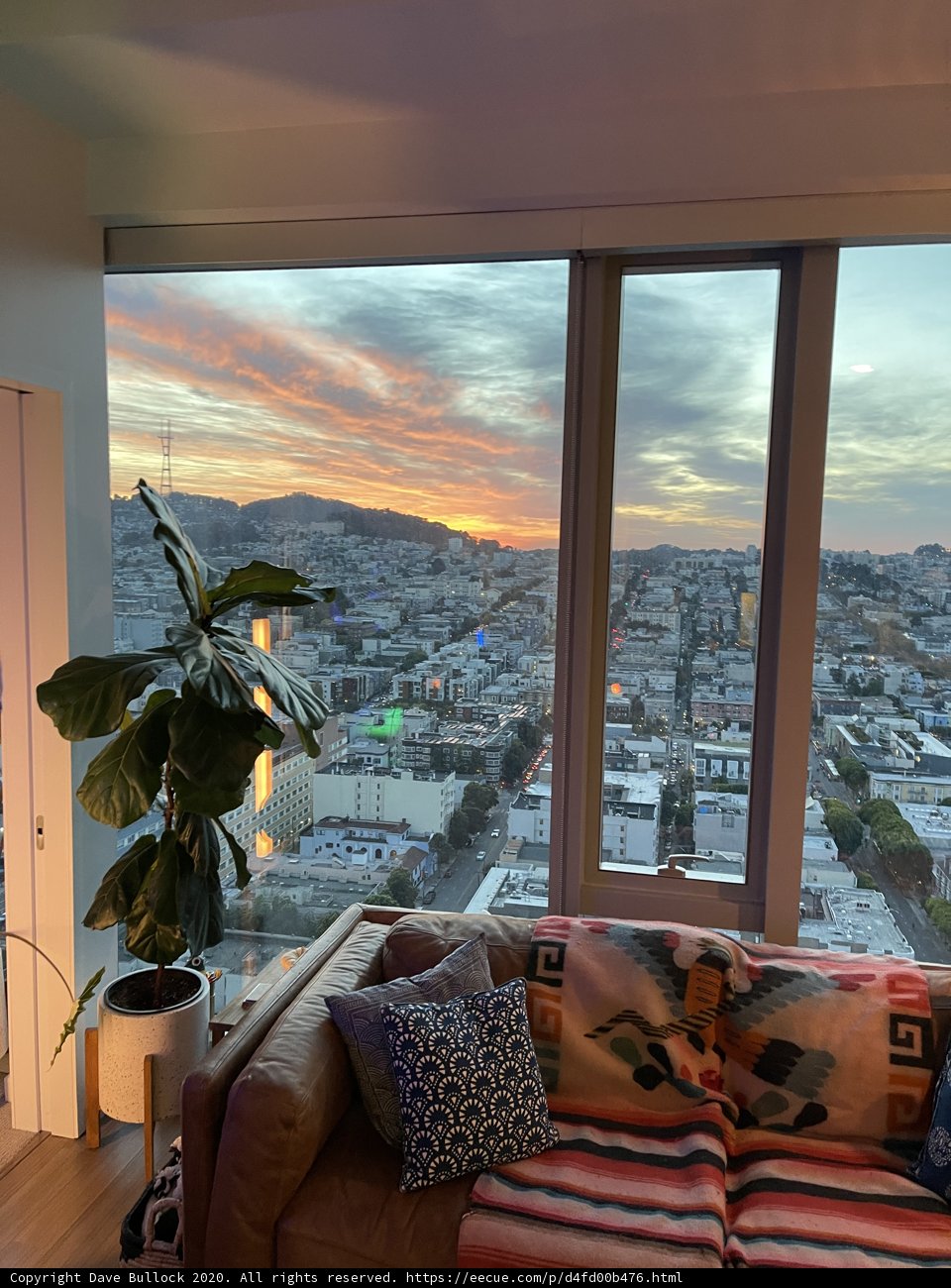 Cozy Living Room with a Breathtaking Urban View