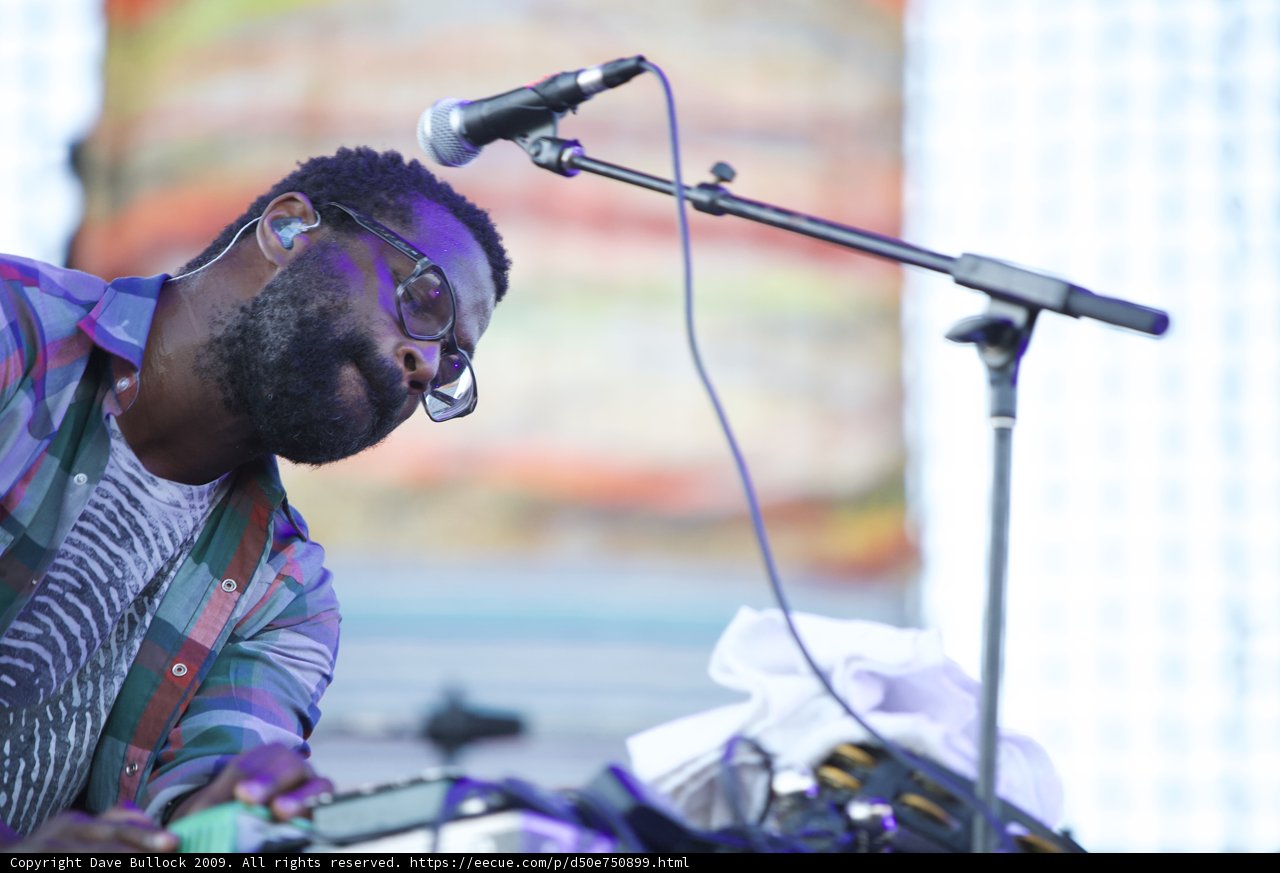 Tunde Adebimpe Playing the Keyboard at Coachella 2009
