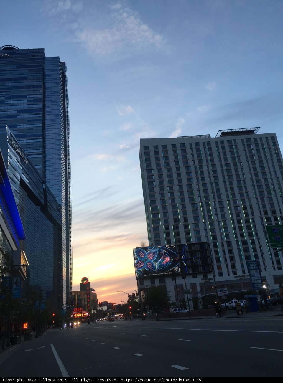 Neon Art Billboard at LA Live