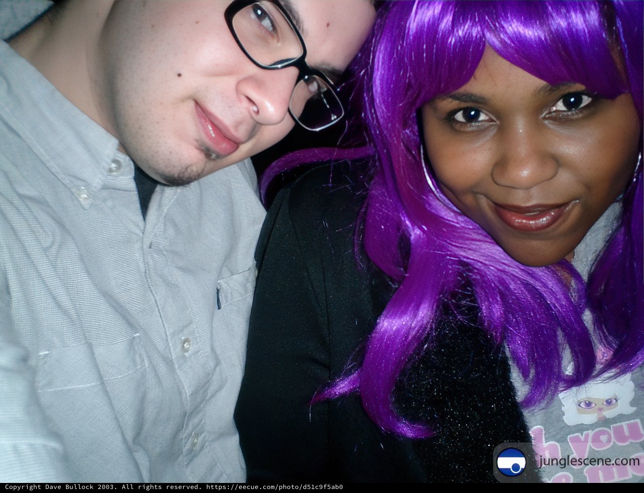 Purple-Haired Couple Strikes a Pose