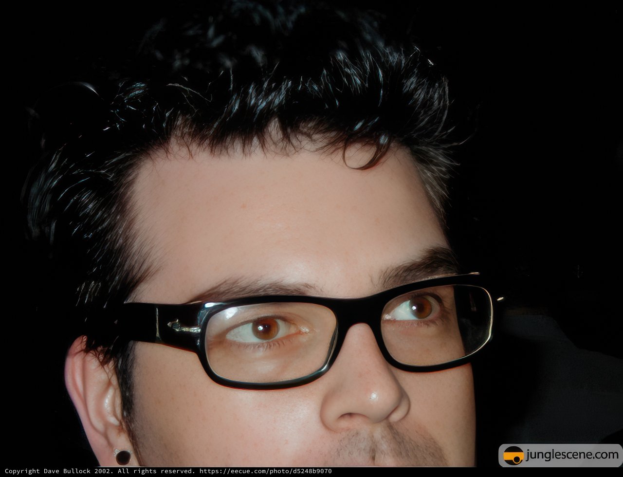 Black-Haired Man with Eyeglasses