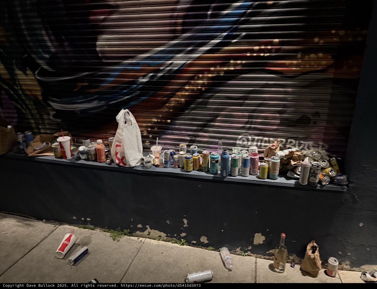 Street Artist's Tools Before the Rolling Shutter Canvas
