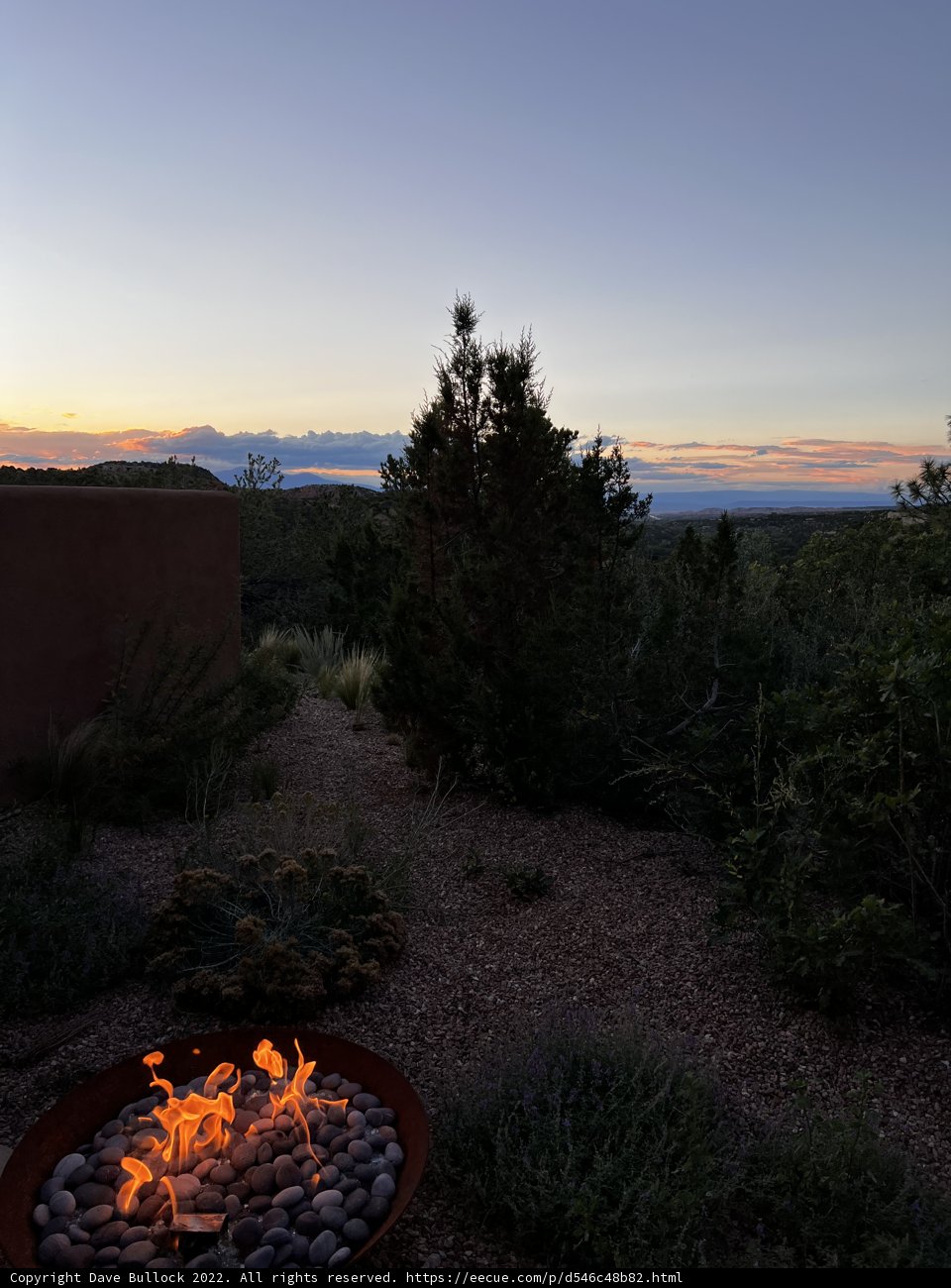 Sunset Bonfire in the Desert