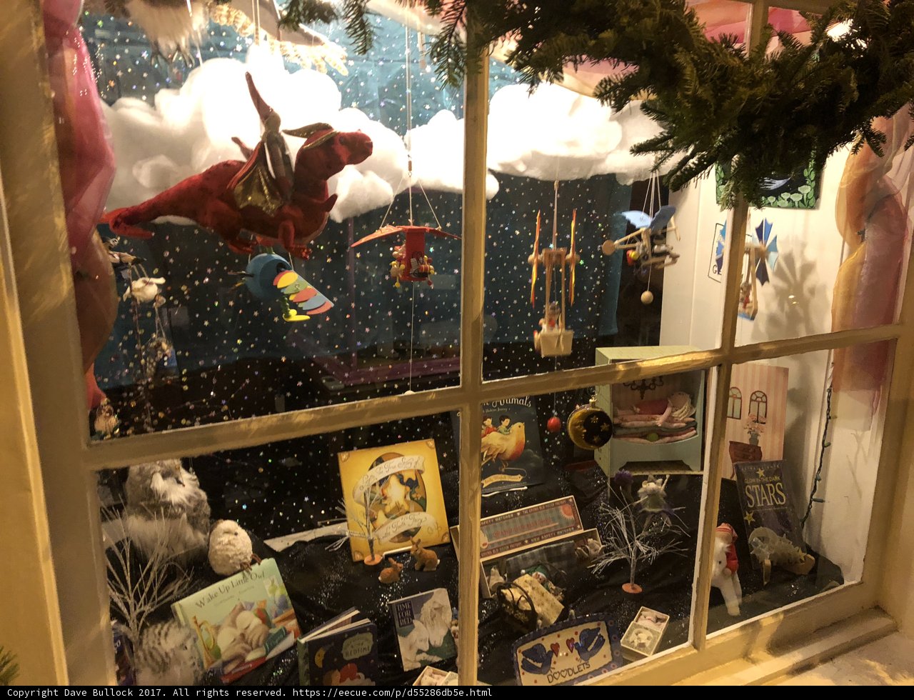 A Magical Christmas Dragon in the Window Display