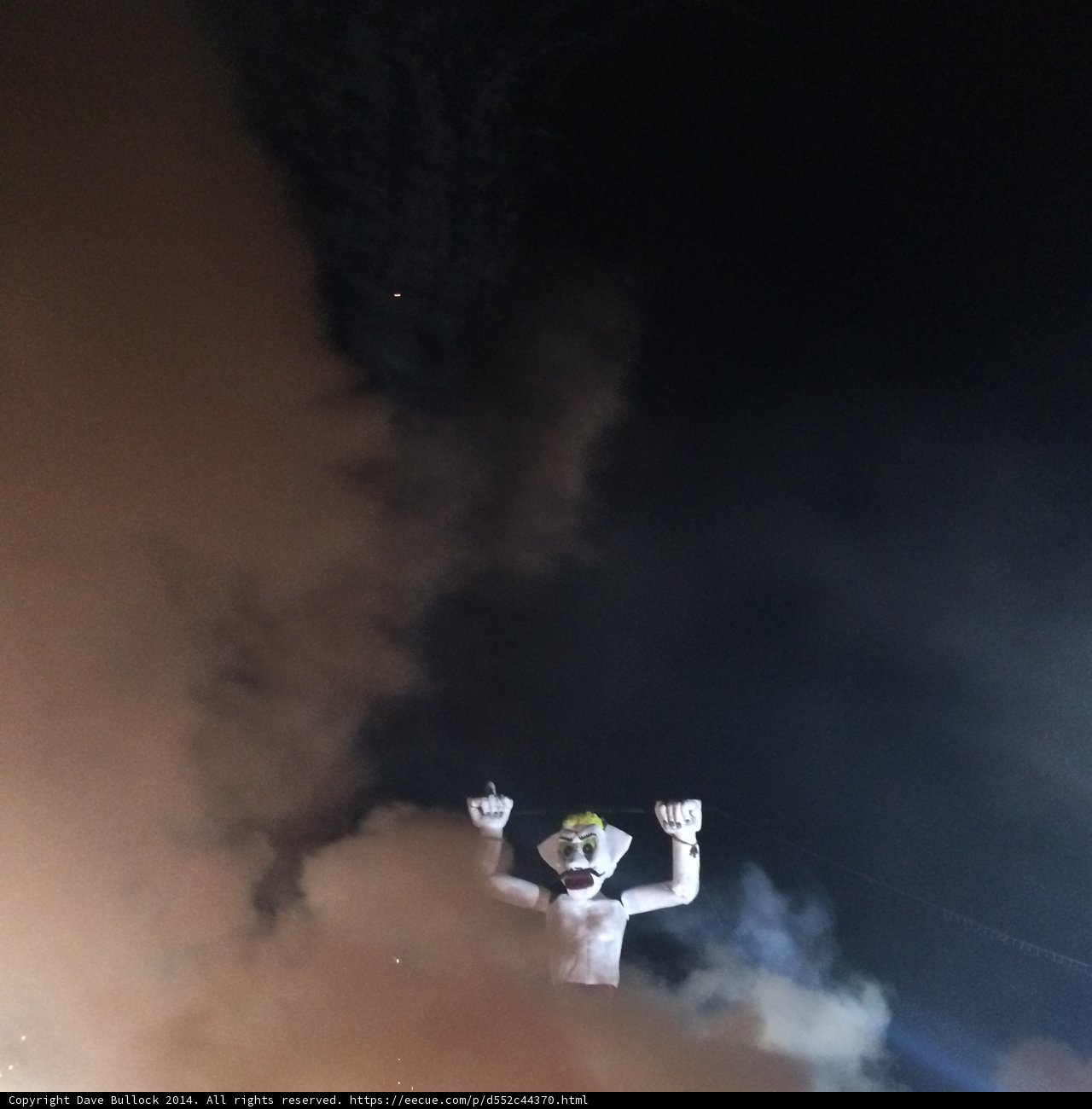 Arms Raised in a Dark Night Sky