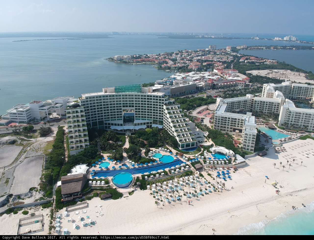 Aerial View of Cancun Beach and Resort