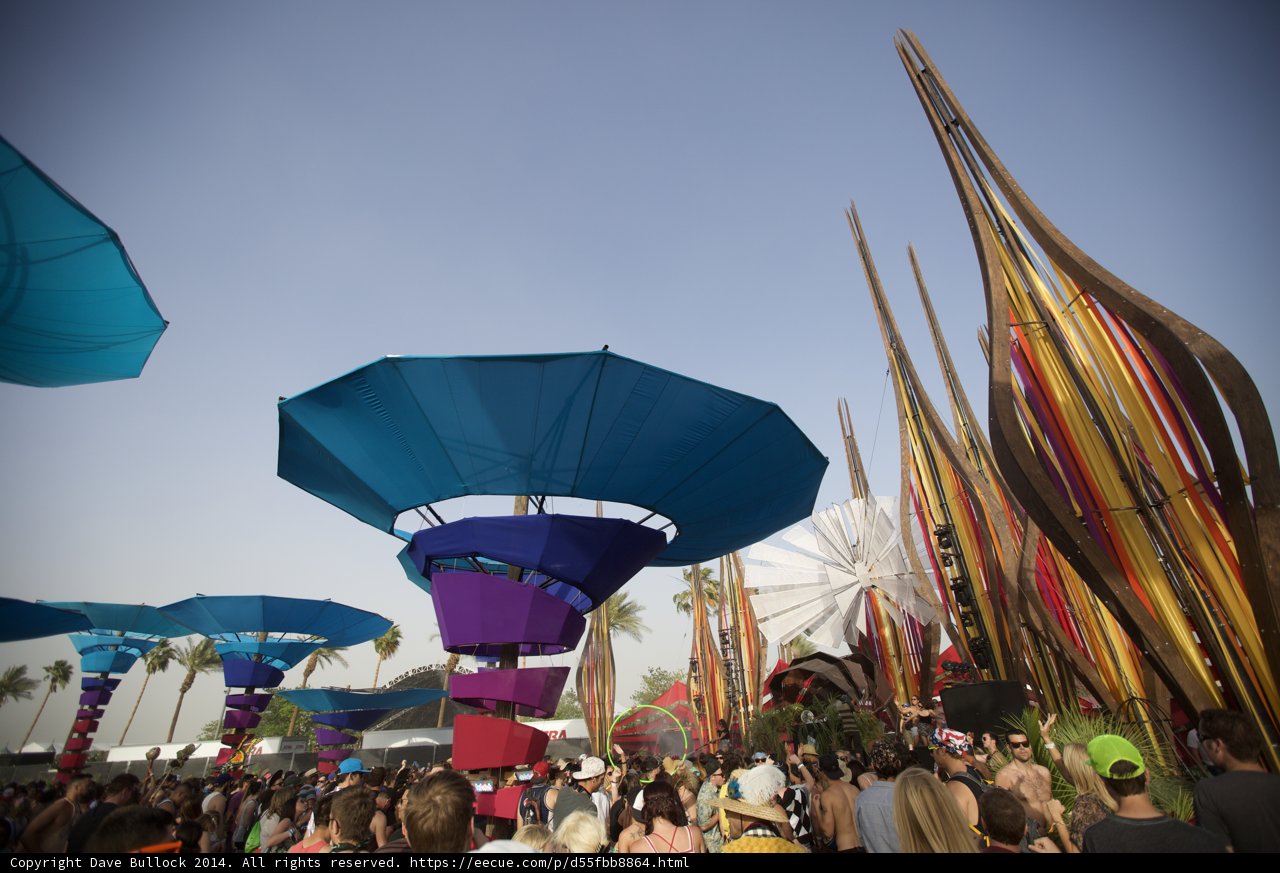 Colorful Umbrellas at Coachella Festival