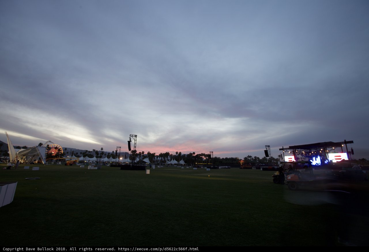 Desert Sunset at Coachella Music Festival