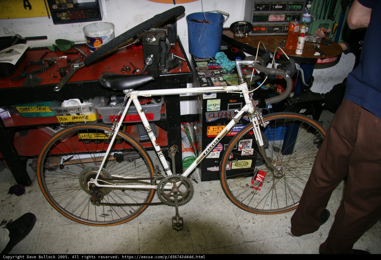Parked Bicycle in a Garage