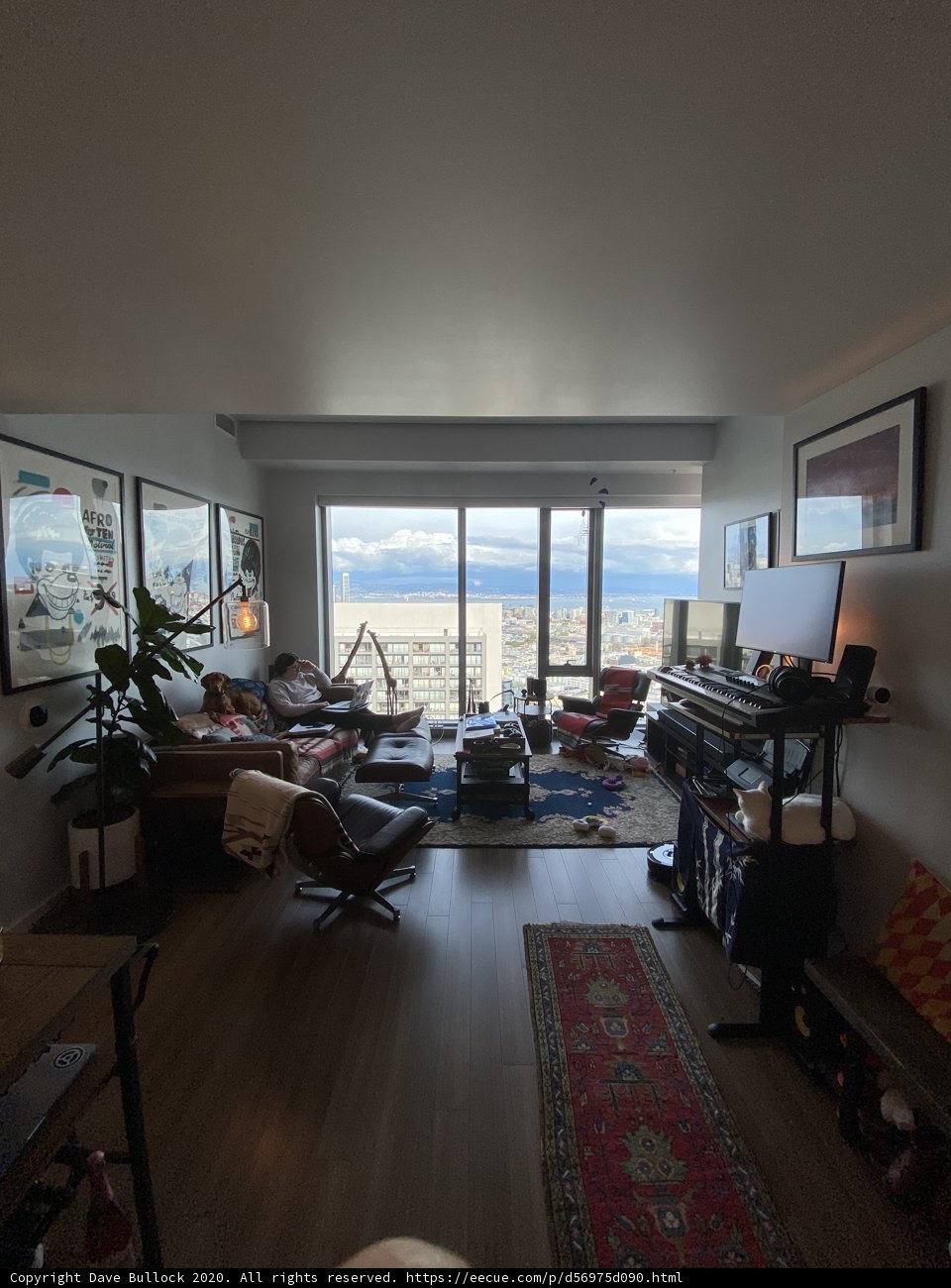 Breathtaking City View from a Cozy Living Room