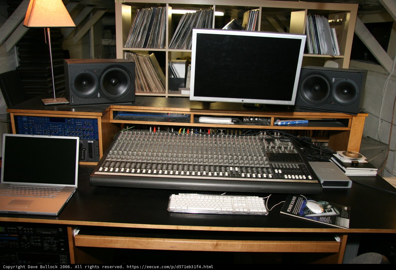 Black Desk with Electronics