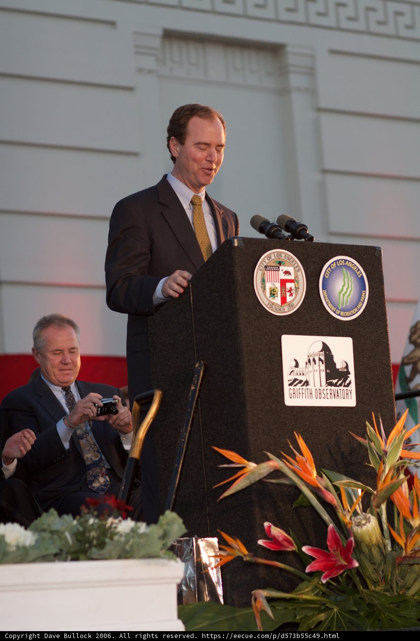 Adam Schiff speaking at a formal event