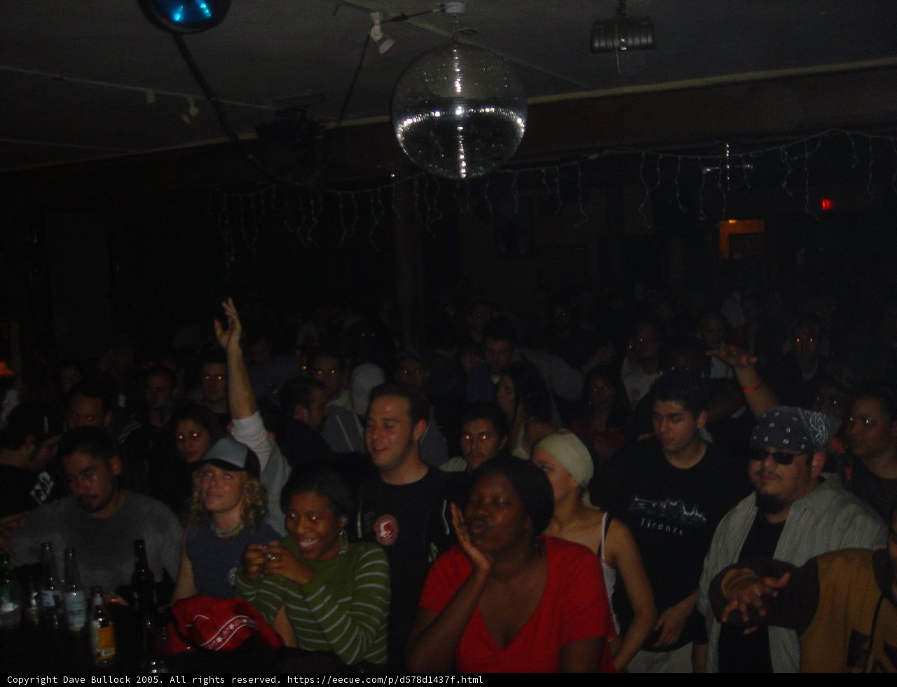 Nightclub Crowd under Disco Ball