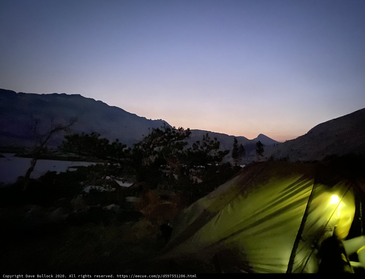 Glowing Mountain Tent