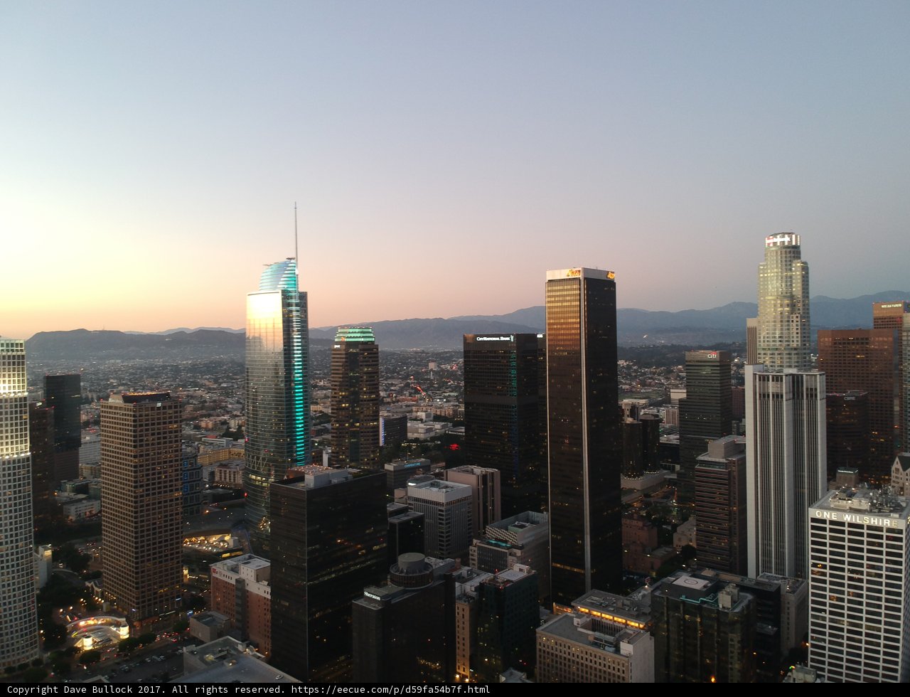Cityscape of Los Angeles from Above
