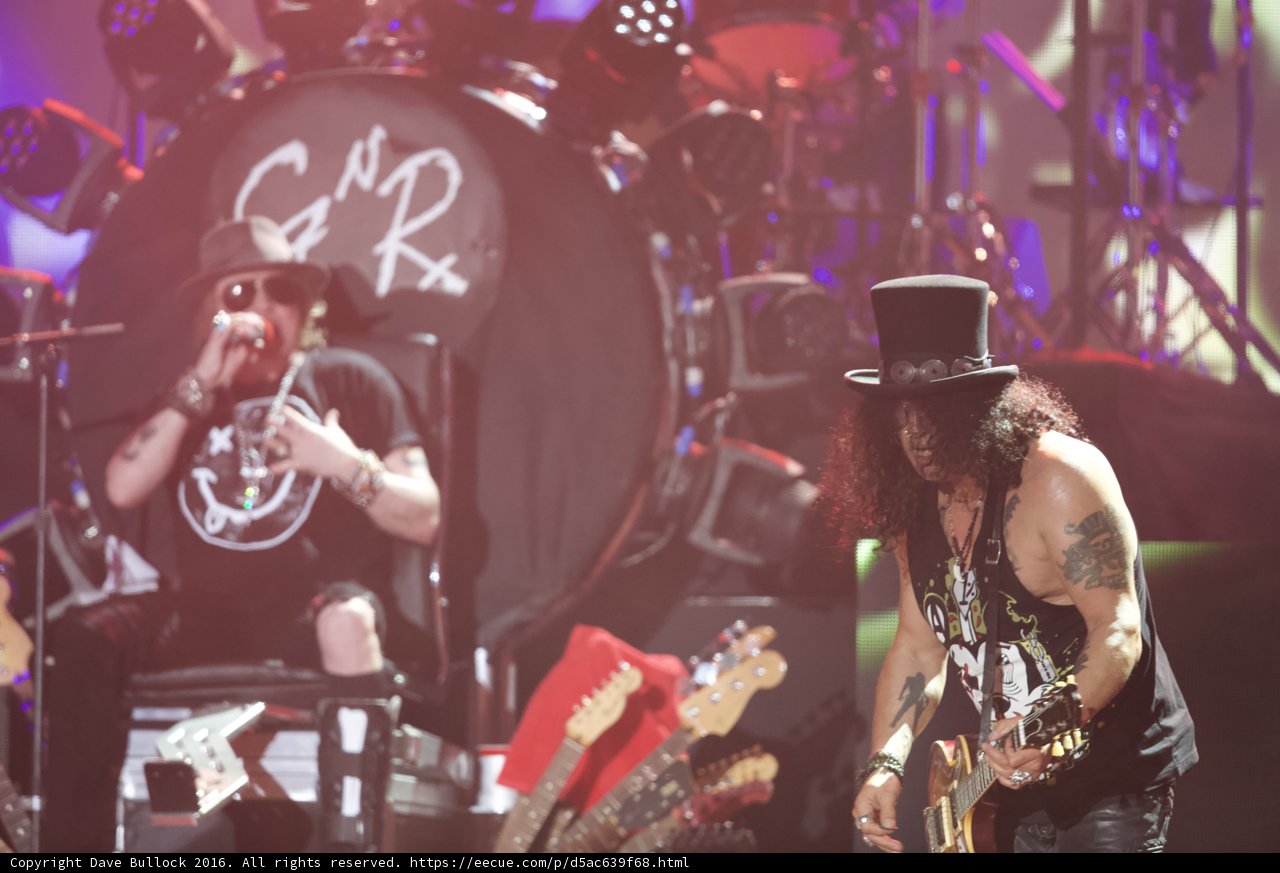 Guns N Roses and Slash Rocking the Crowd