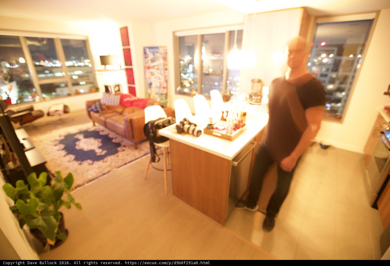 Blurry Man in a Kitchen