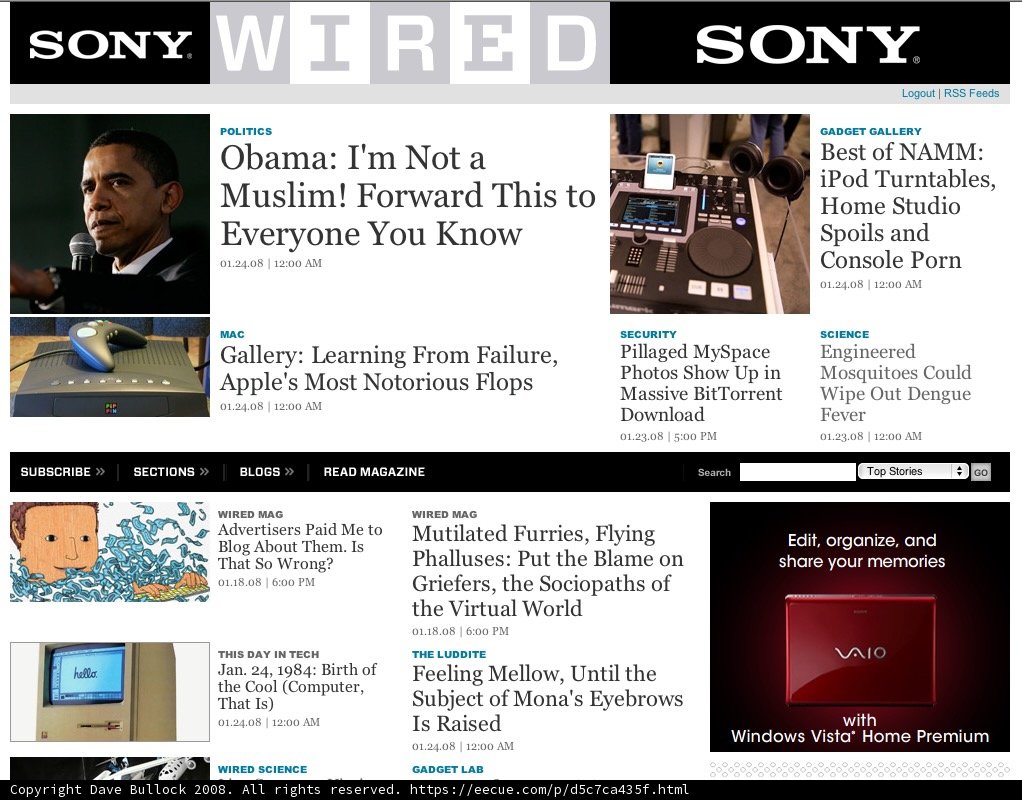 Barack Obama poses for sony wired magazine