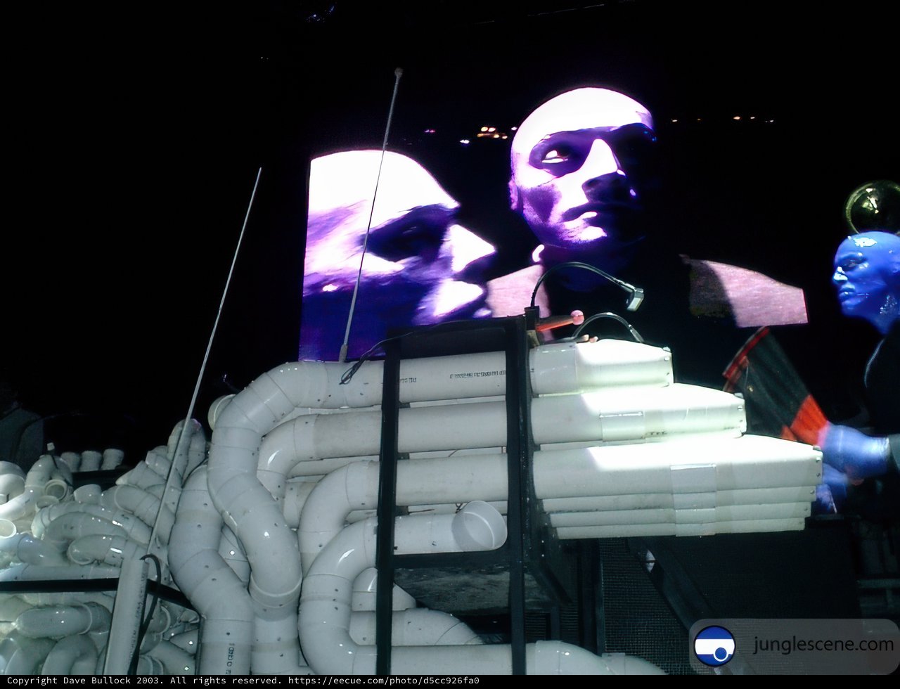 Blue Men Under the Night Sky