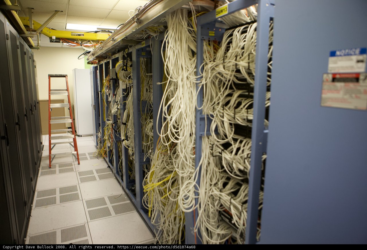 A Closer Look at the Wiring and Hardware in a Server Room