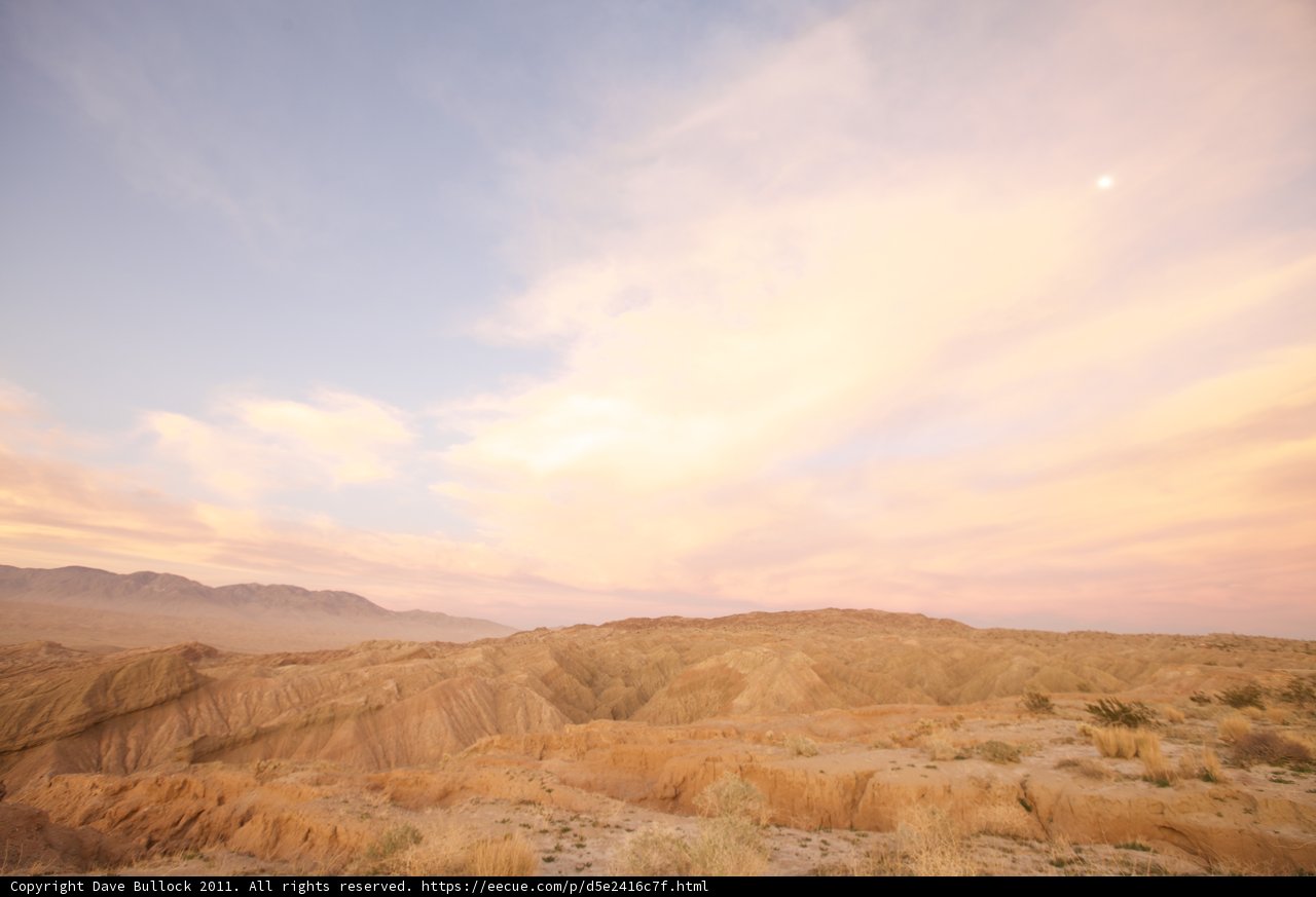 Moonrise over the Anza Borrego Desert