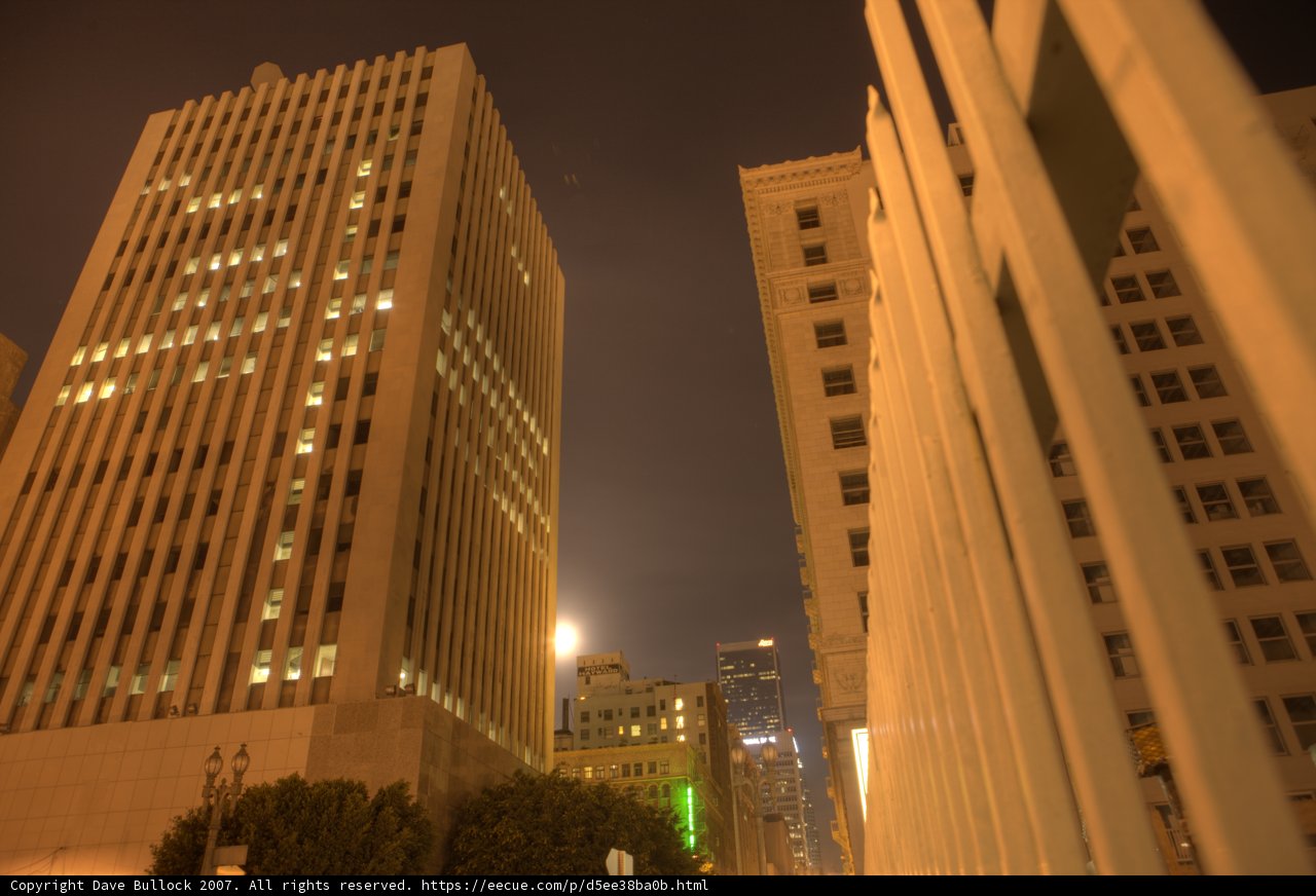 The Towering Cityscape at Night