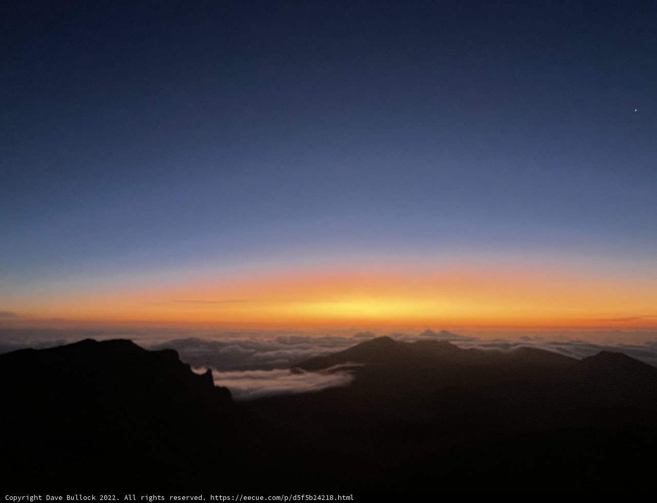 Dawn Breaks Over the Majestic Haleakalā Mountains