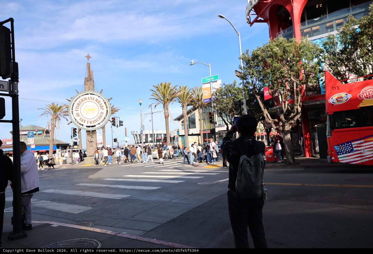 Busy Intersection at Fisherman's Wharf San Francisco