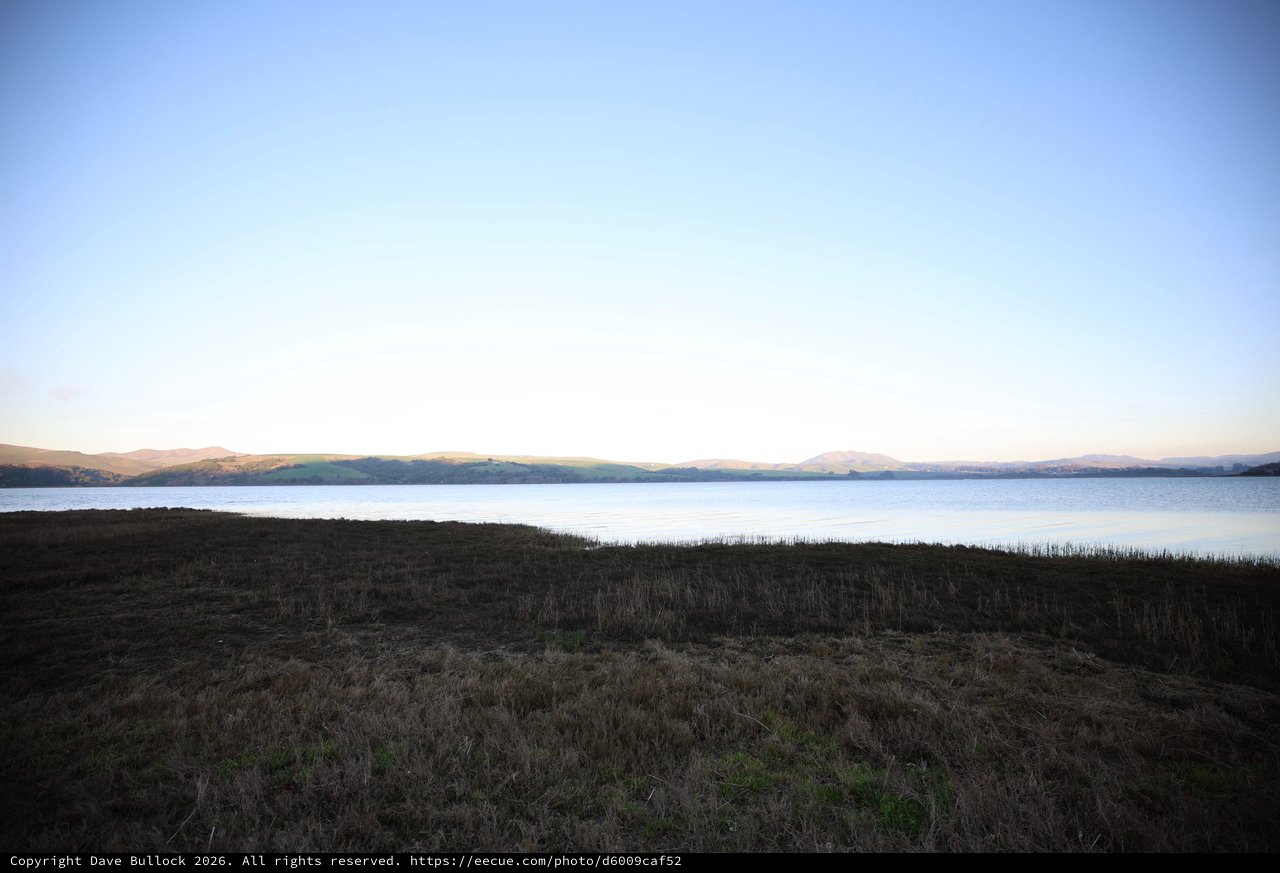 Tranquil Shoreline View of Drakes Bay at Dusk