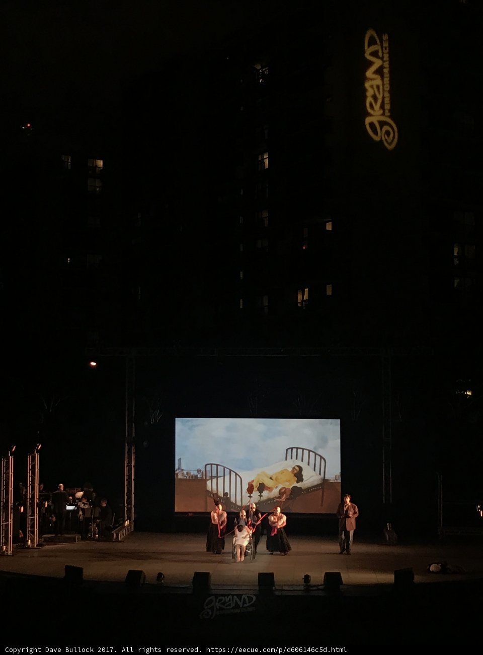 Nighttime Performance on a Vibrant Stage