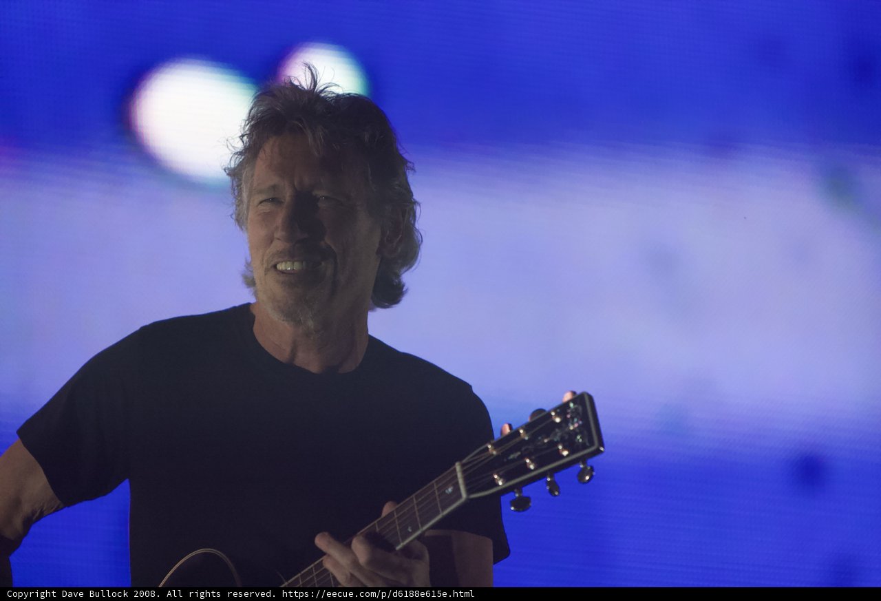 Roger Waters Playing Guitar at Coachella 2008