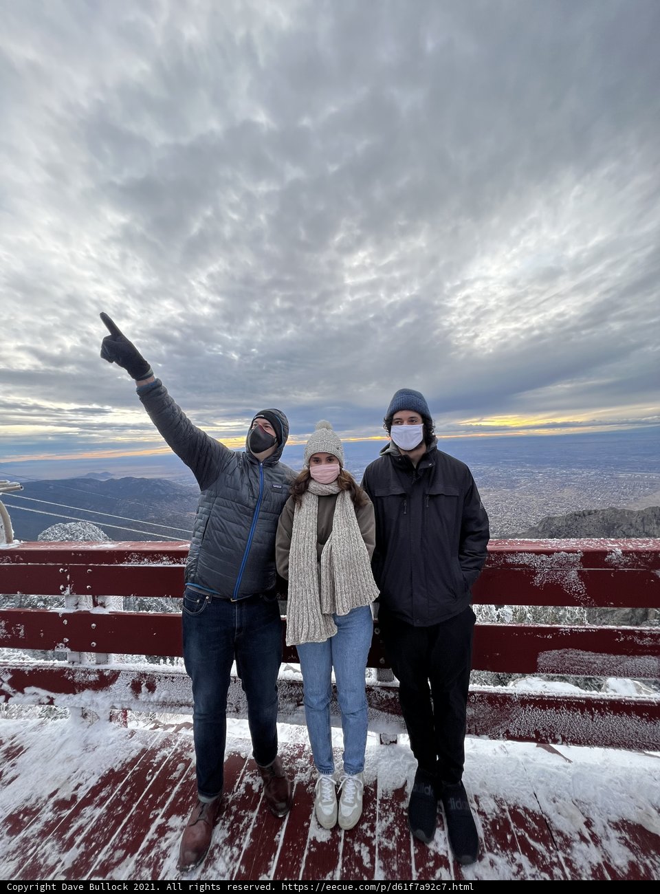 Masked Trio at Sandia Peak