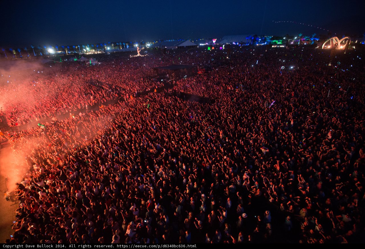 Coachella Crowd from the Lift