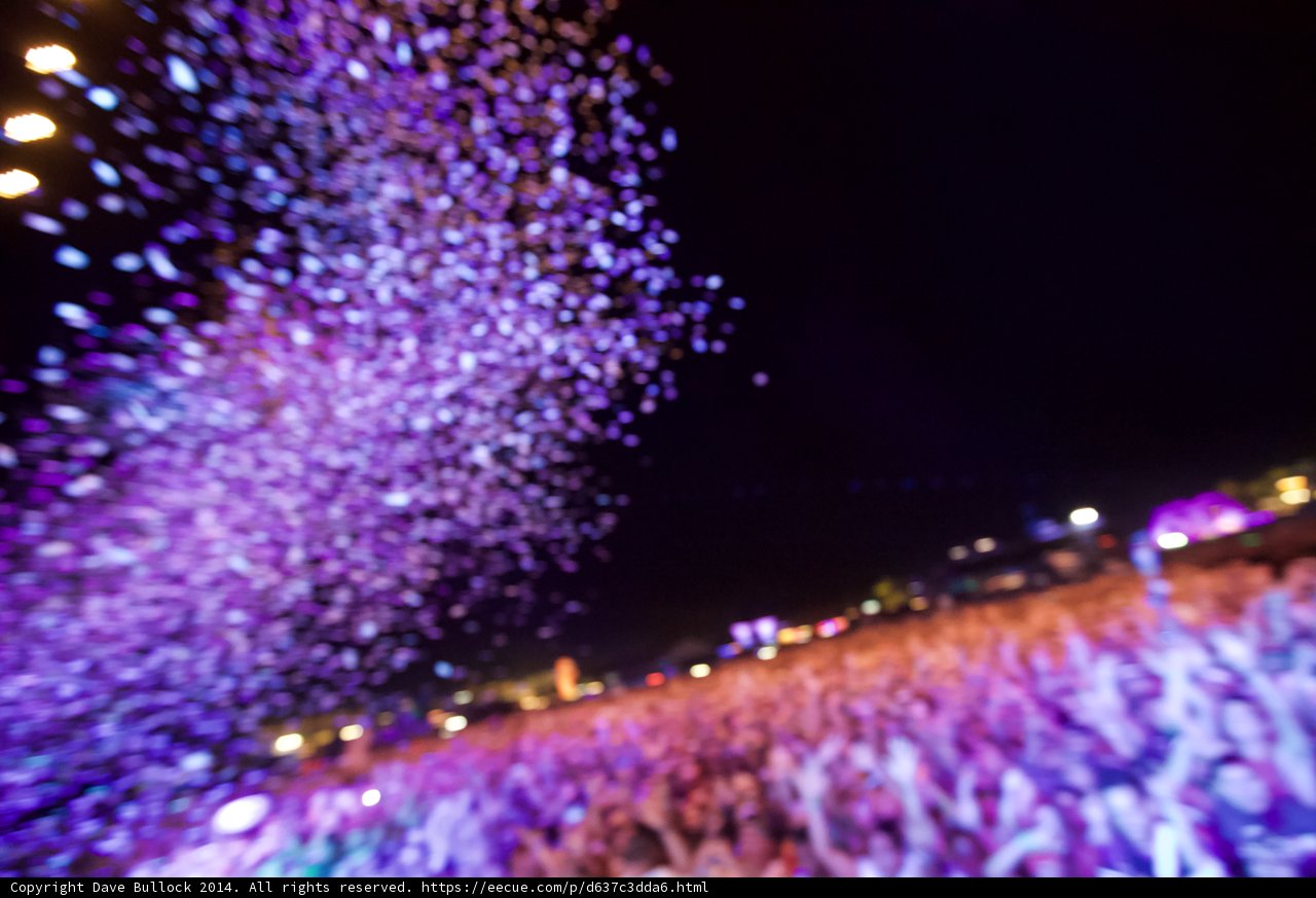 Night Sky Shimmering with Confetti at Coachella 2014