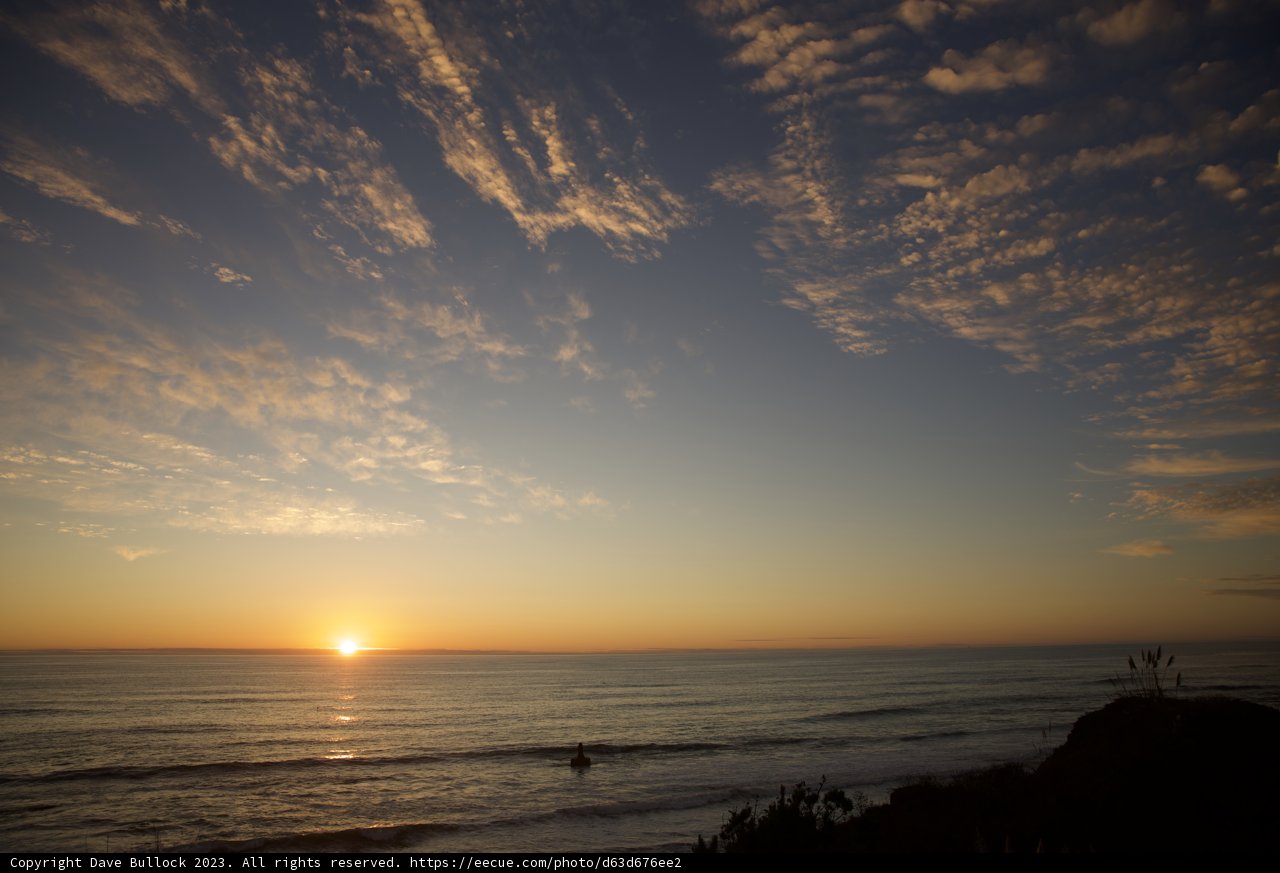 Golden Horizon: The Sun Sets over Halfmoon Bay