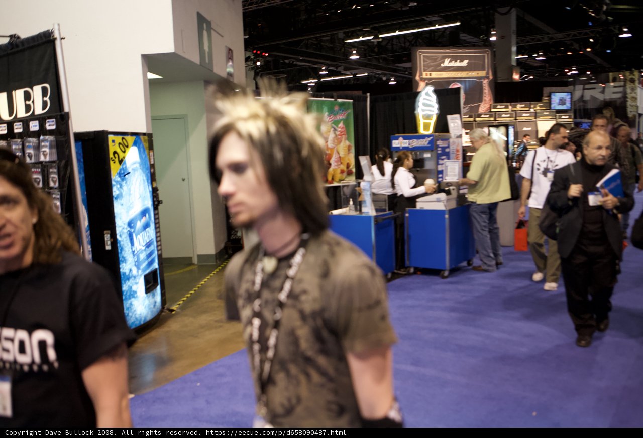 Walking Through the Crowd at NAMM Convention