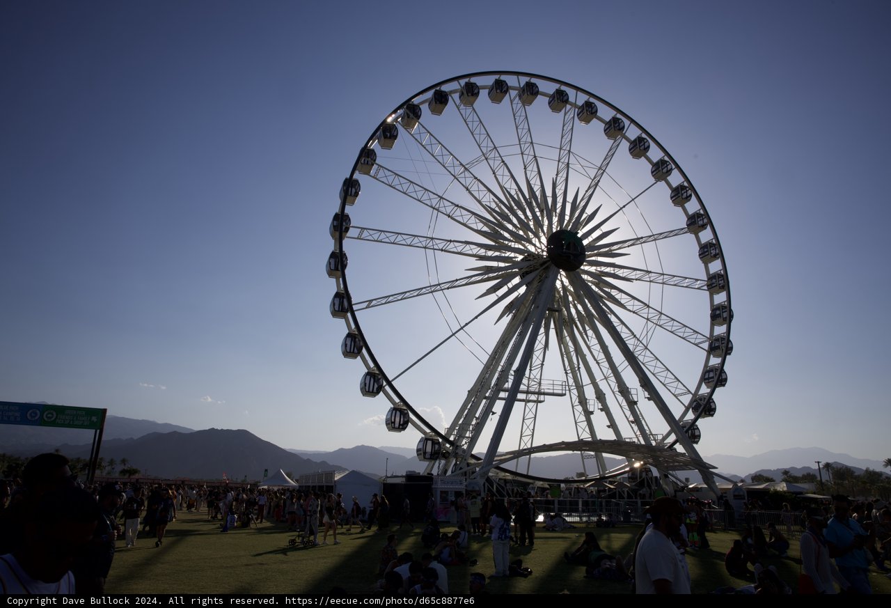 Sundown Spin: Ferris Wheel at Coachella 2024