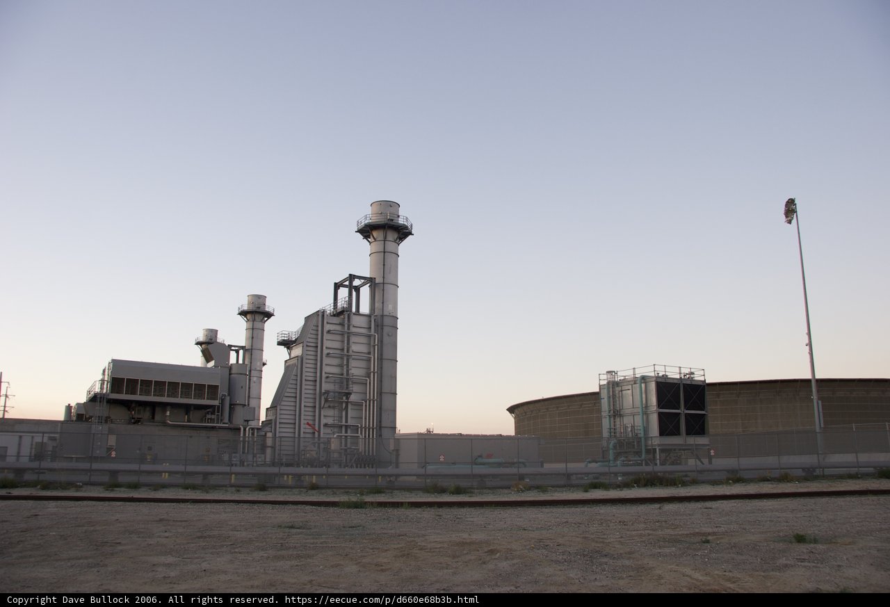 Industrial Plant with Twin Chimneys