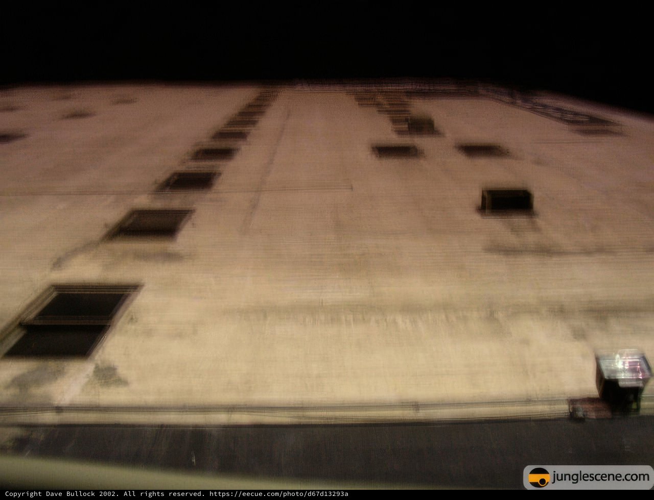 Blurry Nighttime Architecture of an Airfield