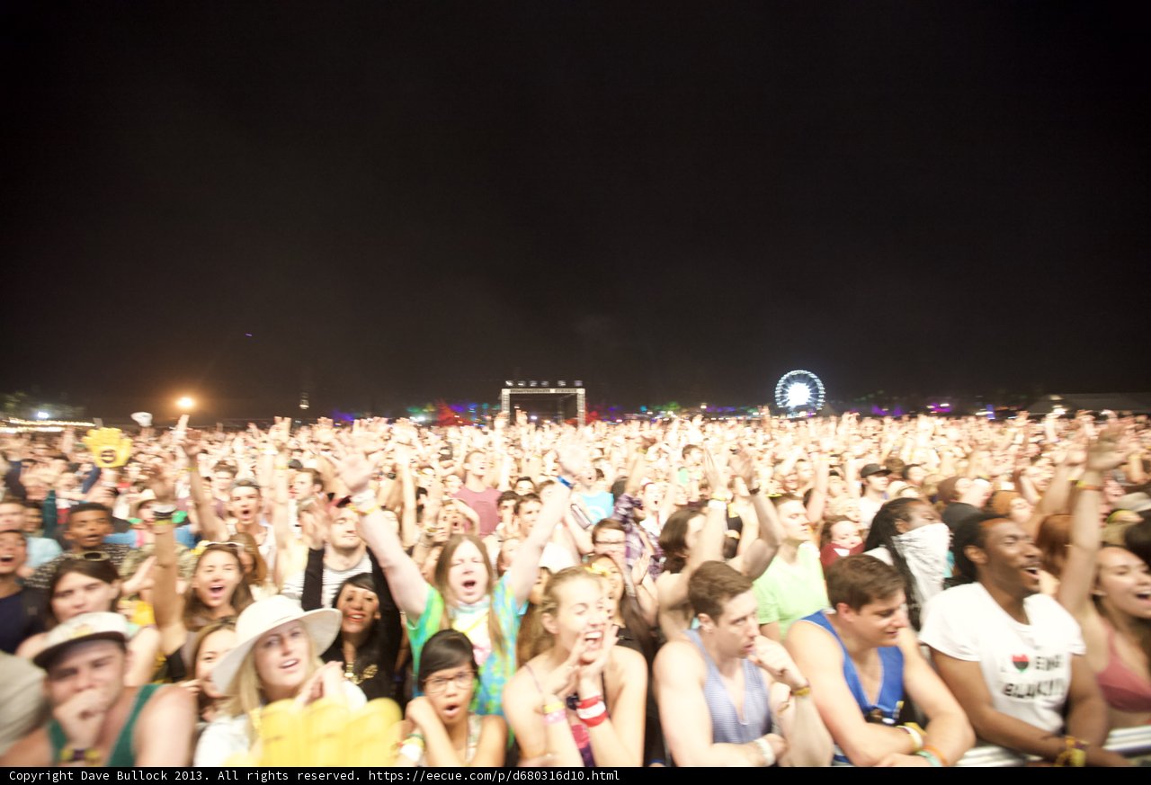 Vibrant Crowd at Coachella Music Festival