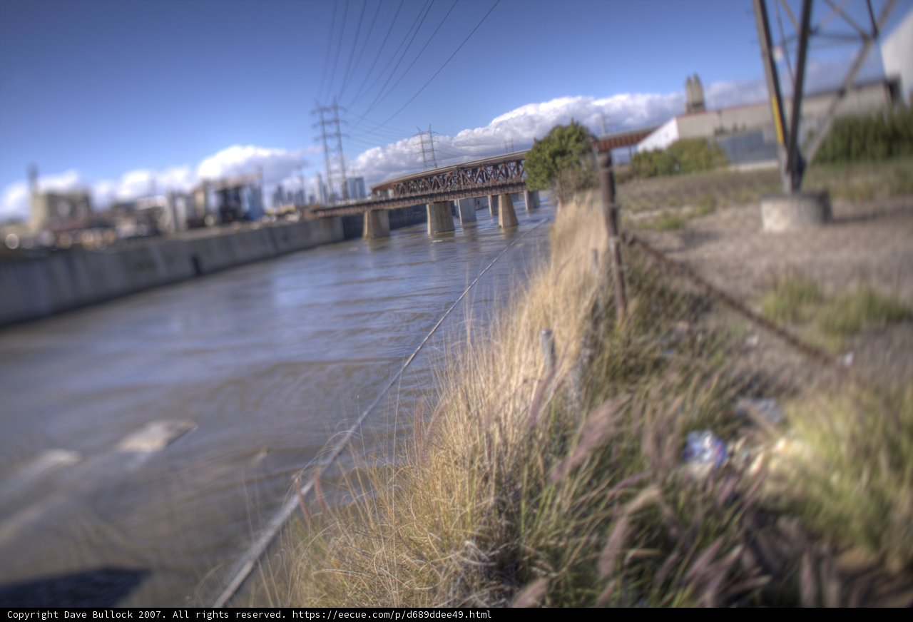 Blurred River and Vernon Bridge