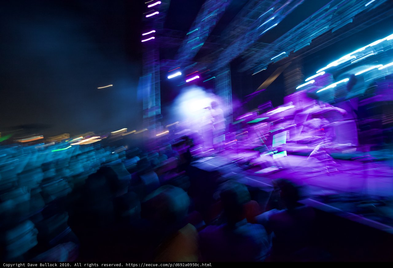 Blurry Nightlife Concert Scene