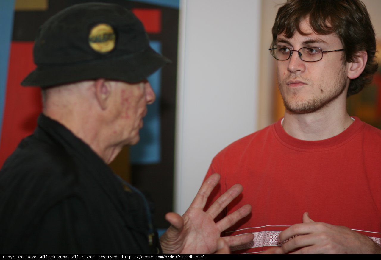 Red Shirt Chats with a Friend