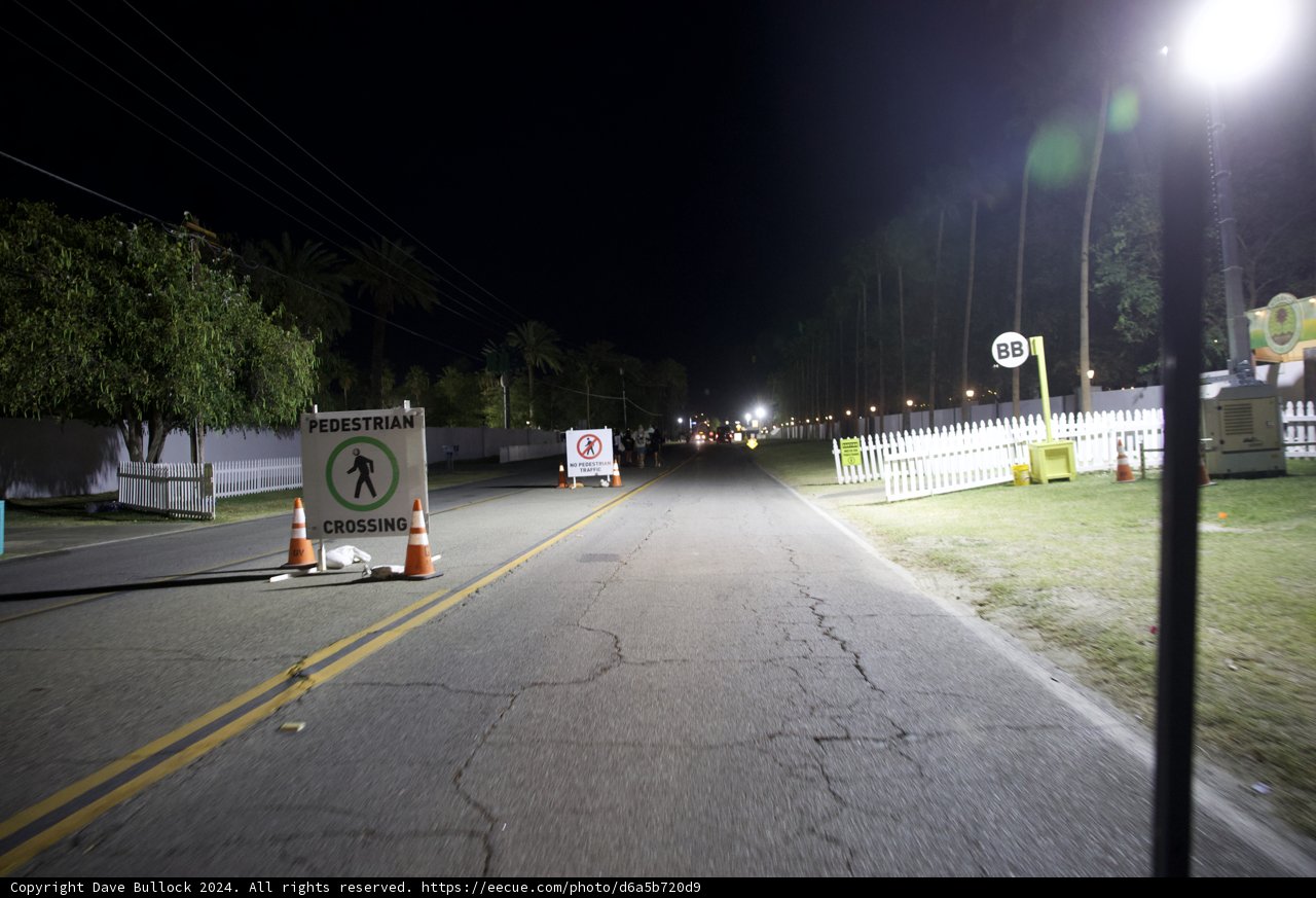 Nighttime Navigate: A Deserted Coachella Roadway