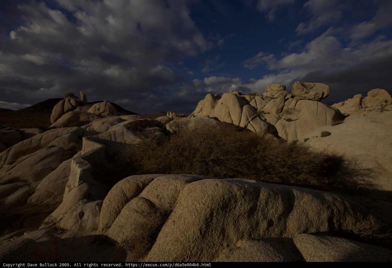 Sunset over the Joshua Tree Rocks