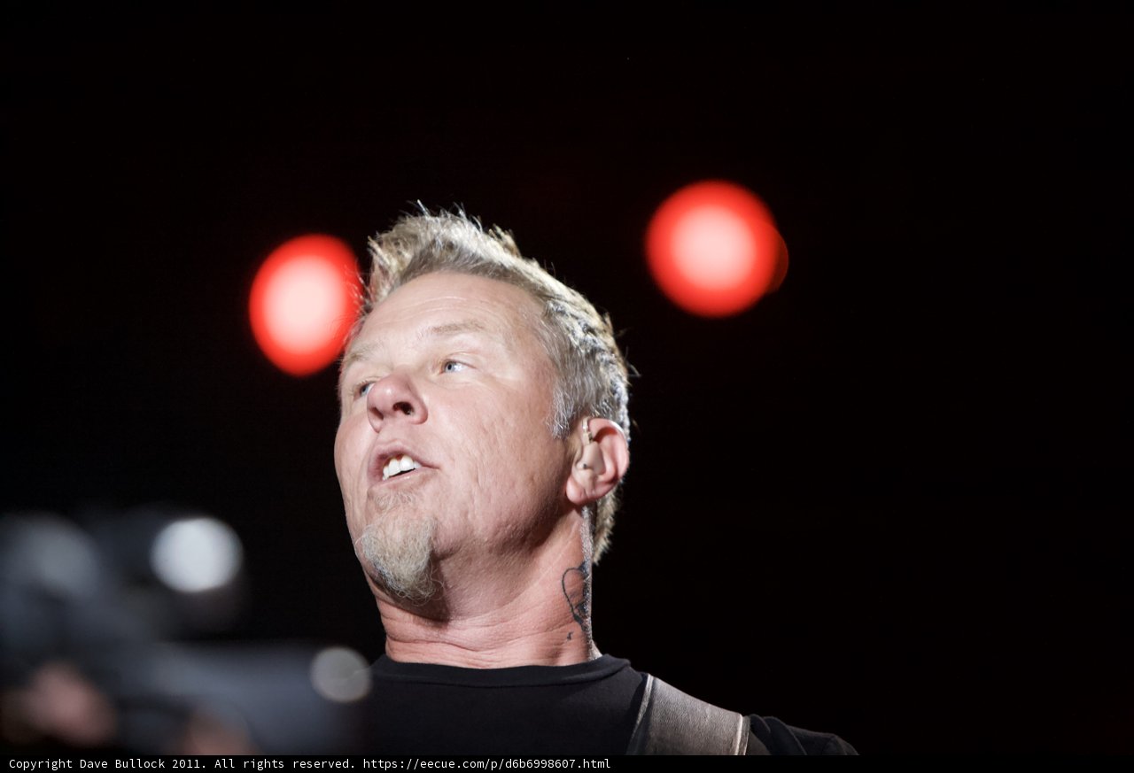 James Hetfield Rocks the Red Spotlight